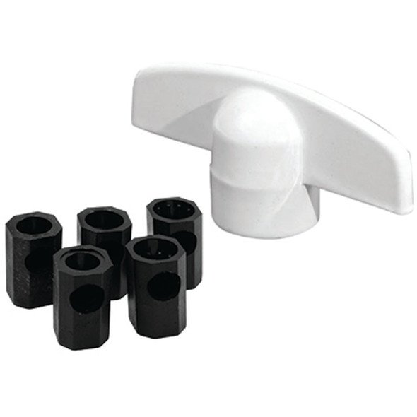 Prime-Line White Universal Casement Window T-Crank Opener (2 Count) H 3892