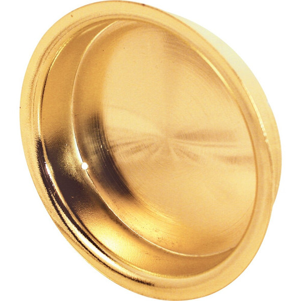 Prime-Line 2-1-8 In. Dia. Brass Wardrobe Pocket Door Pull (2-Count) N 6699 229563