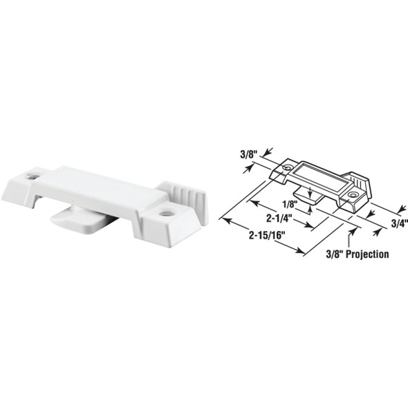Prime-Line White Latch Sliding Window Sash Lock F 2590