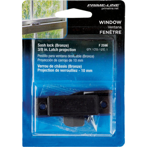 Prime-Line Bronze Latch Sliding Window Sash Lock