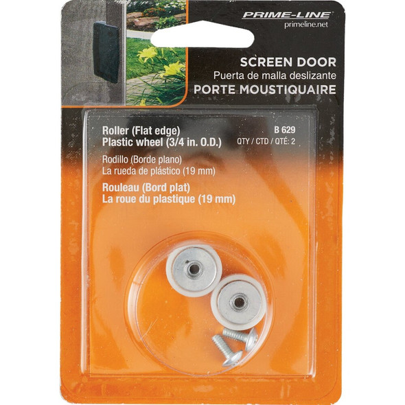 Prime-Line 3-4 In. x 1-4 In. Threaded Screen Door Roller Assembly (2-Count) B 629 257575