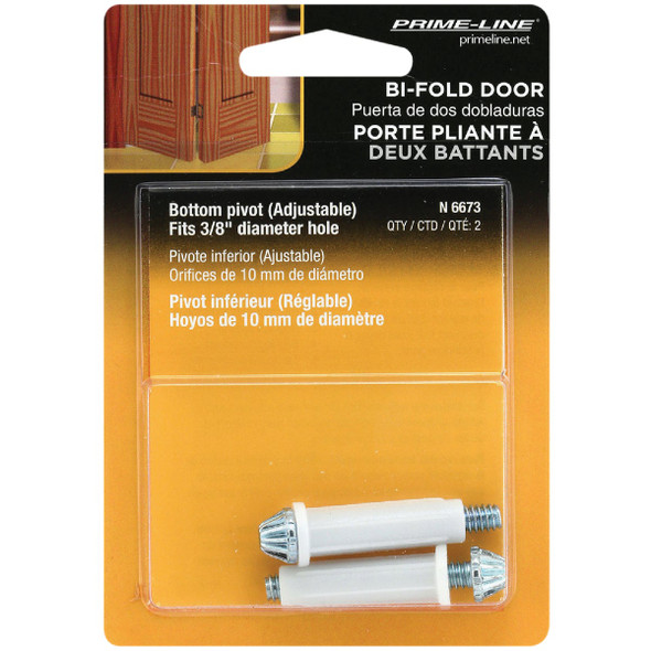 Prime-Line 3-8 In. Grooved Tip Bifold Door Bottom Pivot (2 Count) N 6673 204994