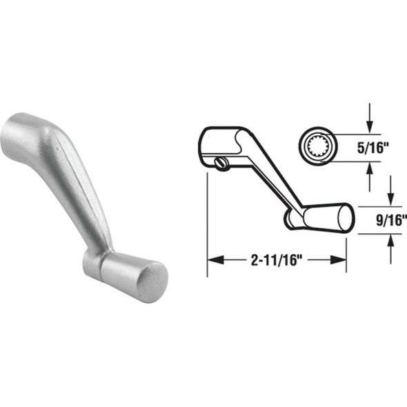 Prime-Line 5/16 In. Aluminum Die-Cast Casement Window Crank Handle H 3531