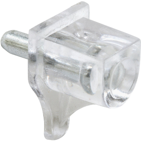 Prime-Line 3mm Clear Plastic with Metal Stem Shelf Support (8-Count) U 10156