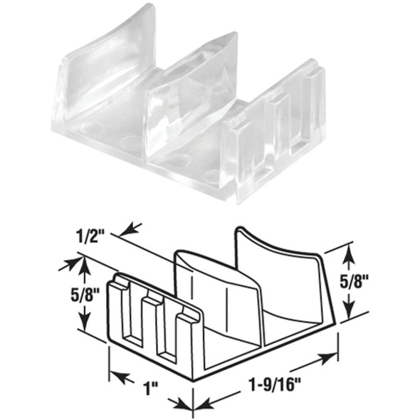 Prime-Line Nylon Shower Door Bottom Guide (2-Count) M 6058