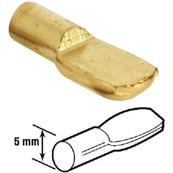 Prime-Line 5mm Brass Metal Shelf Support Peg (8-Count) U 10165