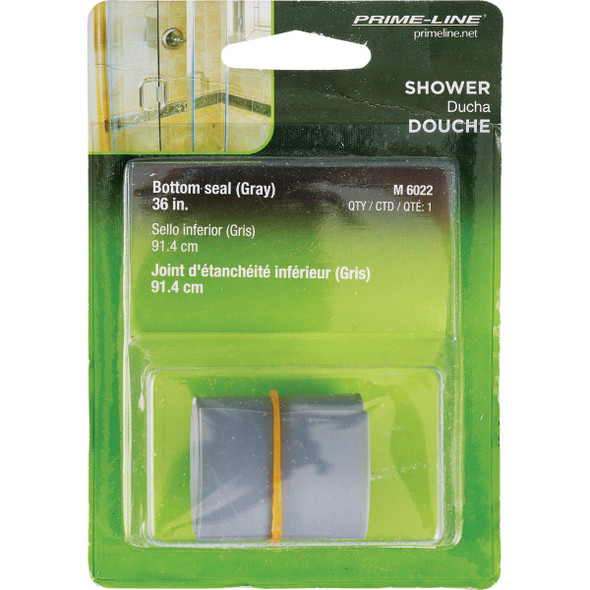 Prime-Line 1-1/2 In. x 36 In. Gray Flat Bottom Shower Door Seal Prime-Line 1-1/2 In. x 36 In. Gray Flat Bottom Shower Door Seal