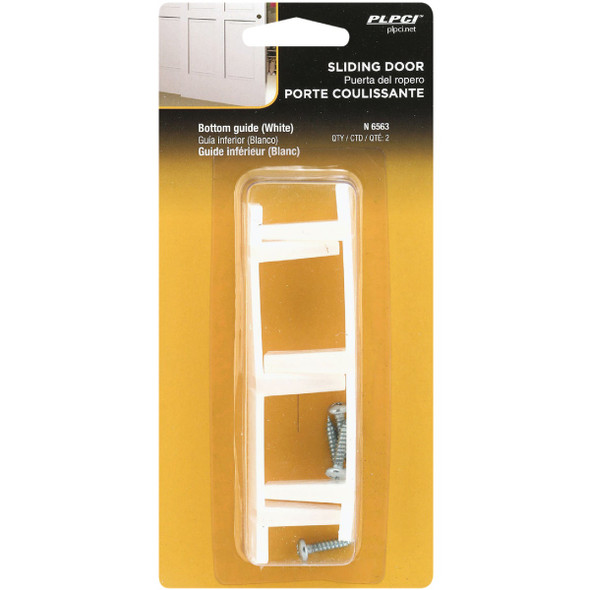Prime-Line Universal Bottom Mount Bypass Door Floor Guide (2 Count) N 6563 204358