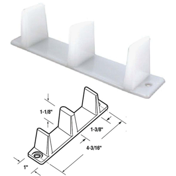 Prime-Line Universal Bottom Mount Bypass Door Floor Guide (2 Count) N 6563