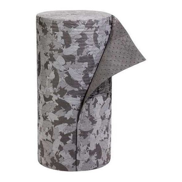 Pig Sorbent Roll, 47 gal, 32 in x 150 ft, Universal, Gray, Polypropylene MAT116