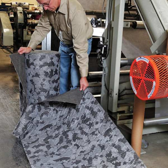 Pig Sorbent Roll, 47 gal, 32 in x 150 ft, Universal, Gray, Polypropylene MAT116