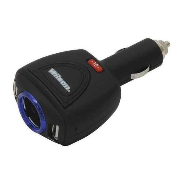 Wilson Antennas USB Adapter,2 Outlet,13in.Wx8in.Dx5in.H 3051224USBBL