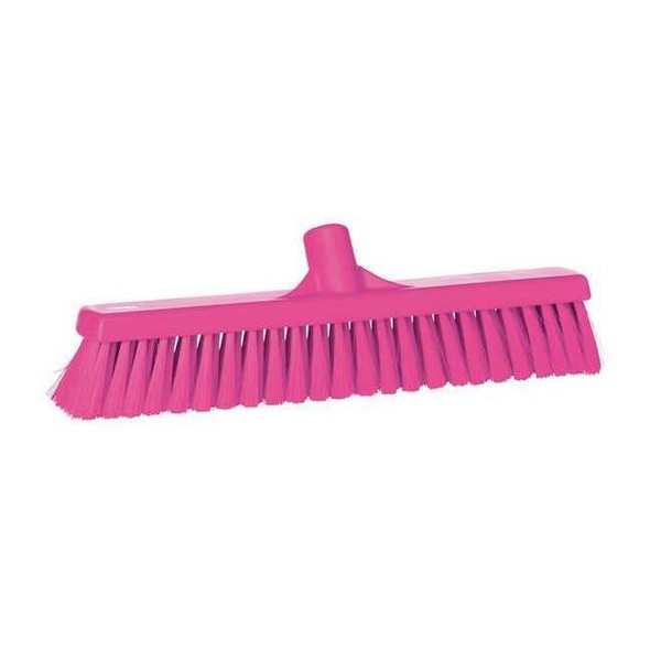 Vikan 16 in Sweep Face Broom Head, Medium, Synthetic, Pink 31791