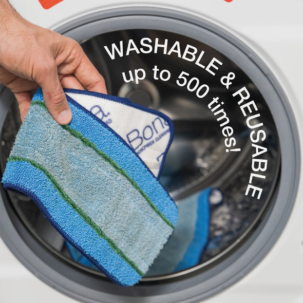 Bona PowerPlus 4 In. W. x 15 In. L. Microfiber Pad Mop Refill AX0003495 601204