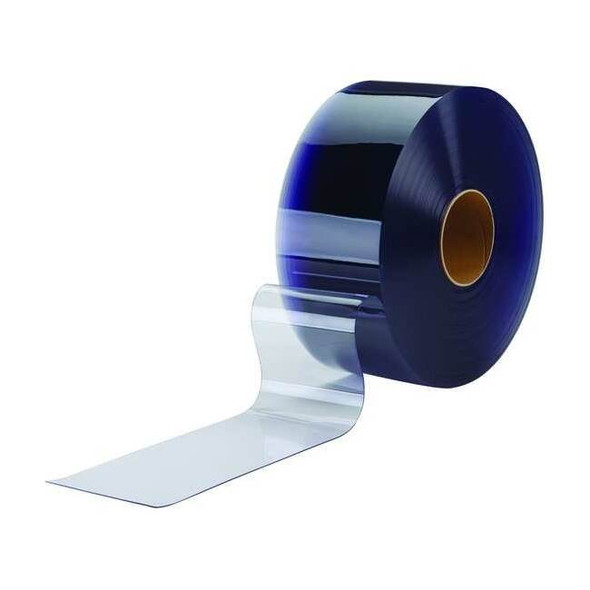 Replacement Strips, Flexible Bulk Roll, Smooth, 12in W, 150 ft L, Clear, PVC