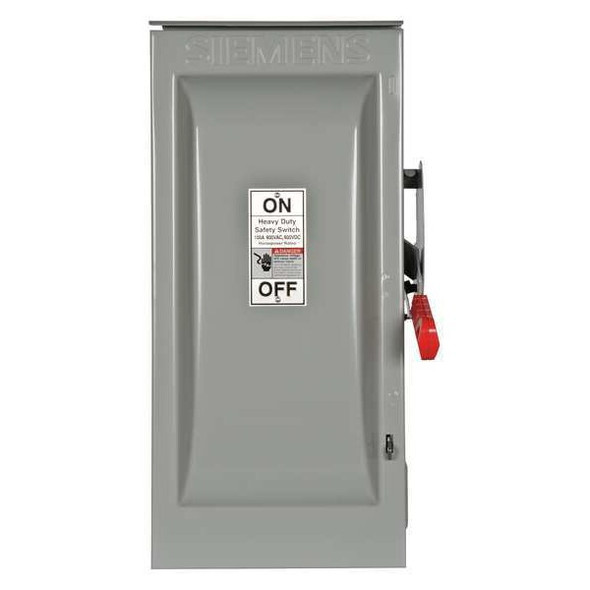 Siemens Safety Switch, Fusible, 100 A, Steel HF363NR Siemens Safety Switch, Fusible, 100 A, Steel HF363NR