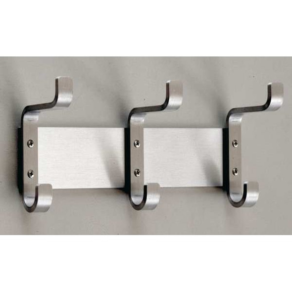 Glaro Coat Hook,10 Hooks,30 In W,Satin Alumin 230SA