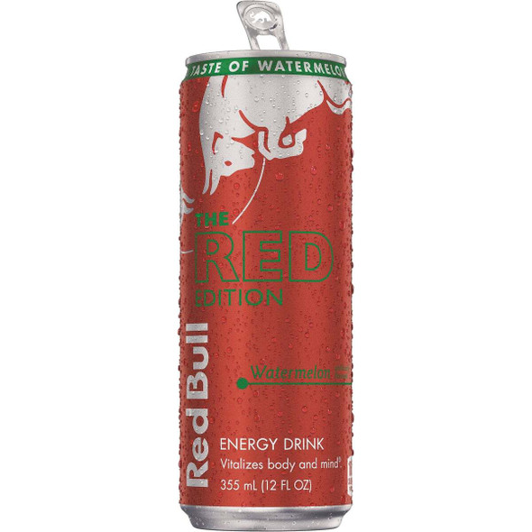 Red Bull 12 Oz. Watermelon Flavor Energy Drink RB234435 Pack of 24