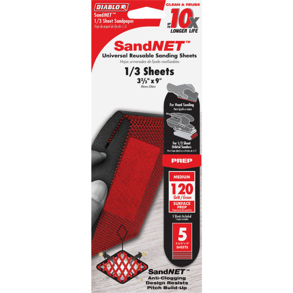 Diablo 120gr 1/3 Sandnet Sheet DNS323120S05G