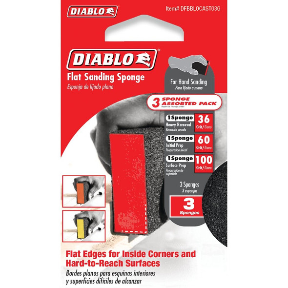 Diablo Sanding Sponge Assorted DFBBLOCAST03G 357540