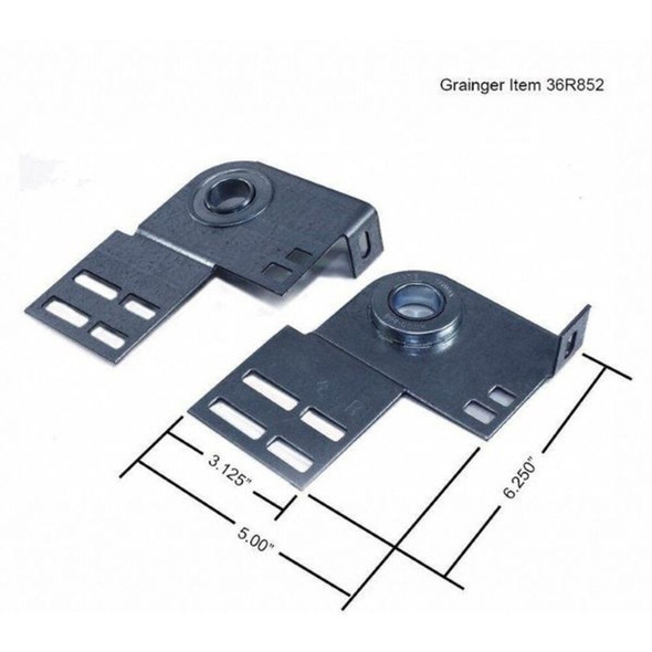 American Garage Door Supply Bearing End Plate,12 Ga,3-3-8 In,PR B1-BF338-EBF