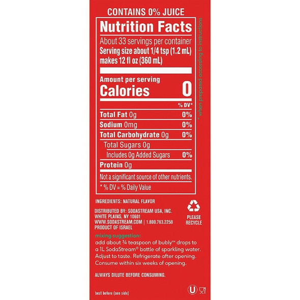 Sodastream Bubly 1.36 Oz. Cherry Drops 1025225010 626769