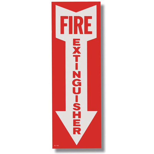 Fire Extinguisher Arrow Sign, Self-Adhesive Vinyl