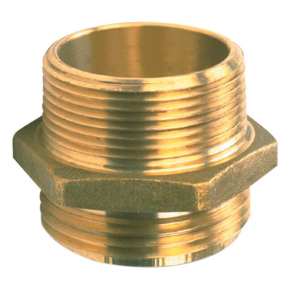 Male x Male Brass Hex Nipple