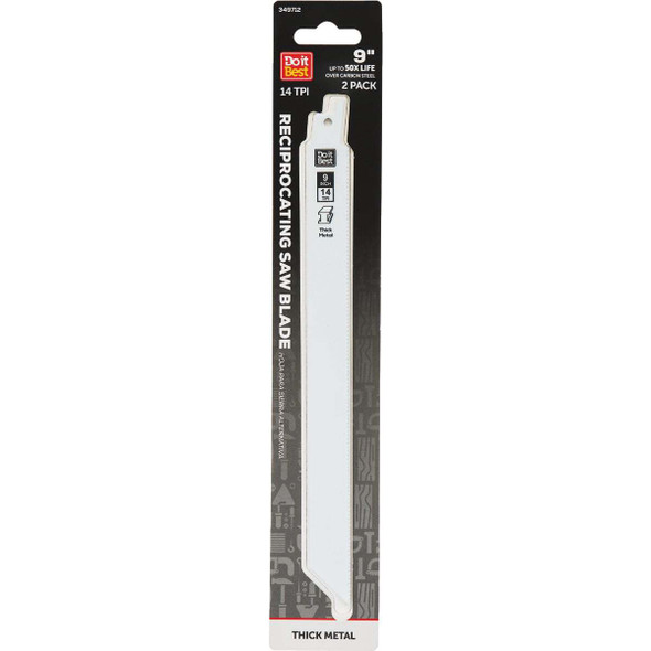 Do it Best 9 In. 14 TPI Bi-Metal Thick Metal Reciprocating Saw Blade (2-Pack)