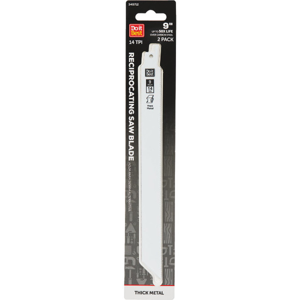 Do it Best 9 In. 14 TPI Bi-Metal Thick Metal Reciprocating Saw Blade (2-Pack)