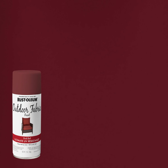 Rust-Oleum 12 Oz. Flat/Matte Outdoor Fabric Spray Paint, Dark Red 358831