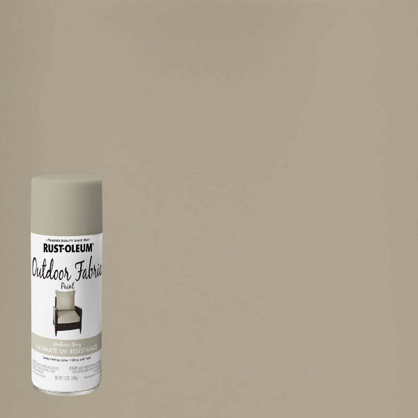 Rust-Oleum 12 Oz. Flat/Matte Outdoor Fabric Spray Paint, Medium Gray 358839