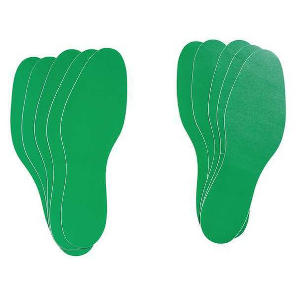 Brady Floor Tape,Green,3.75x11.88 in,Foot,PK10 31551 Brady Floor Tape,Green,3.75x11.88 in,Foot,PK10 31551