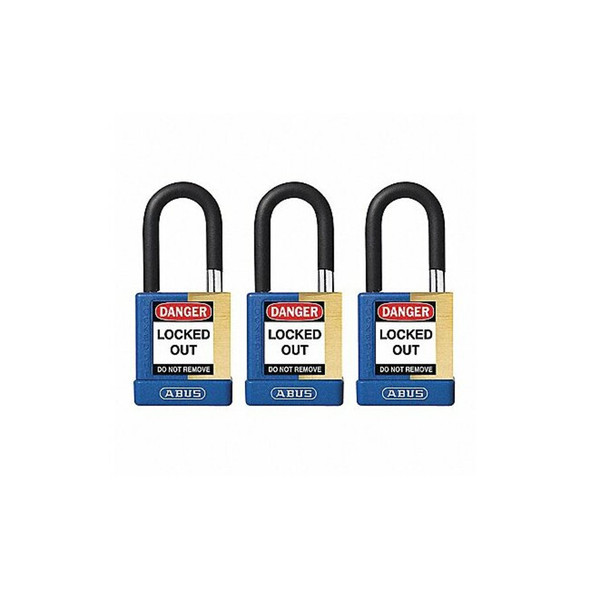 Abus Keyed Padlock,3/4"W x1-1/2"H Shackle,PK3 20072