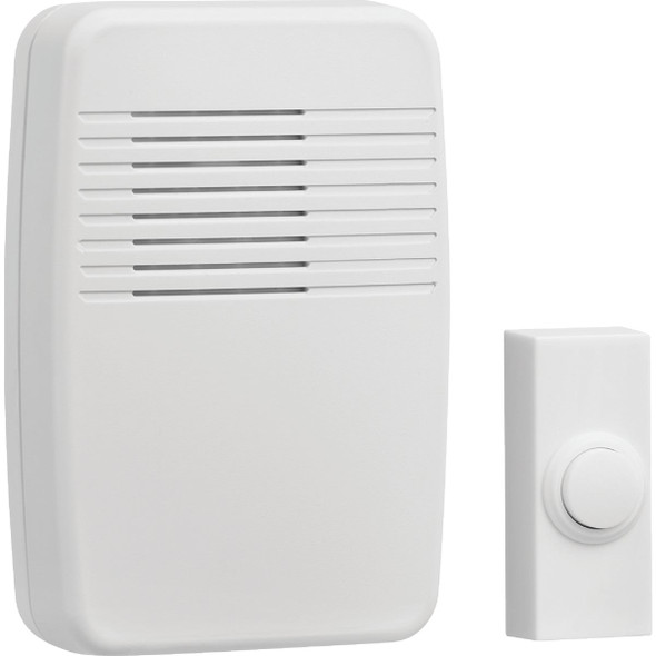 Heath Zenith Plug-In & Battery Operated White Wireless Door Chime 18000124