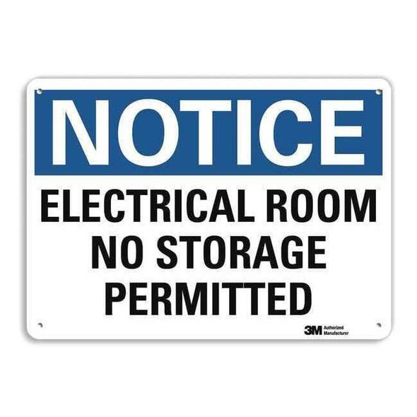 Lyle Plastic Notice Sign,4 Holes,14"x10", U5-1170-NP_14X10 U5-1170-NP_14X10