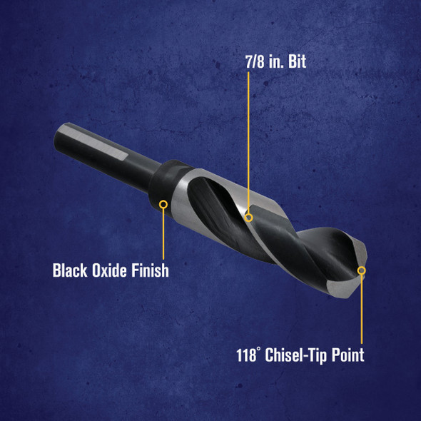 Irwin 7/8 In. Black Oxide Silver & Deming Drill Bit