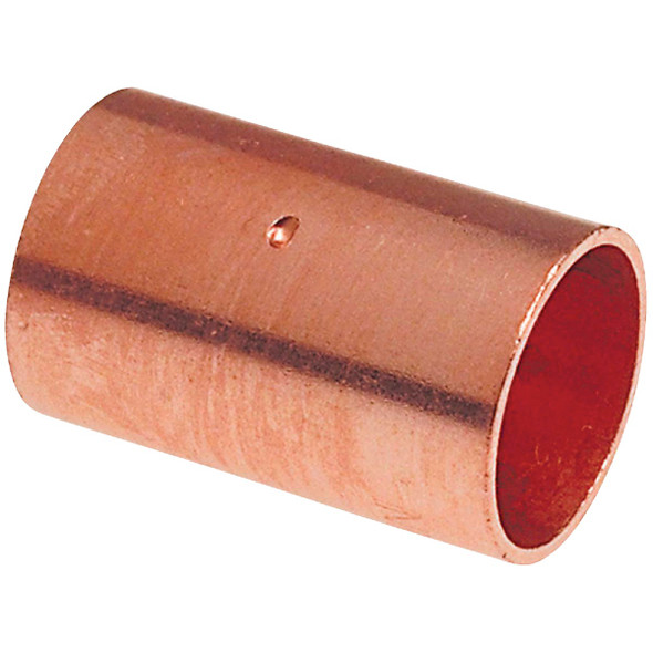 NIBCO 1-1/2 In. x 1-1/2 In. Copper Coupling with Stop W00830D