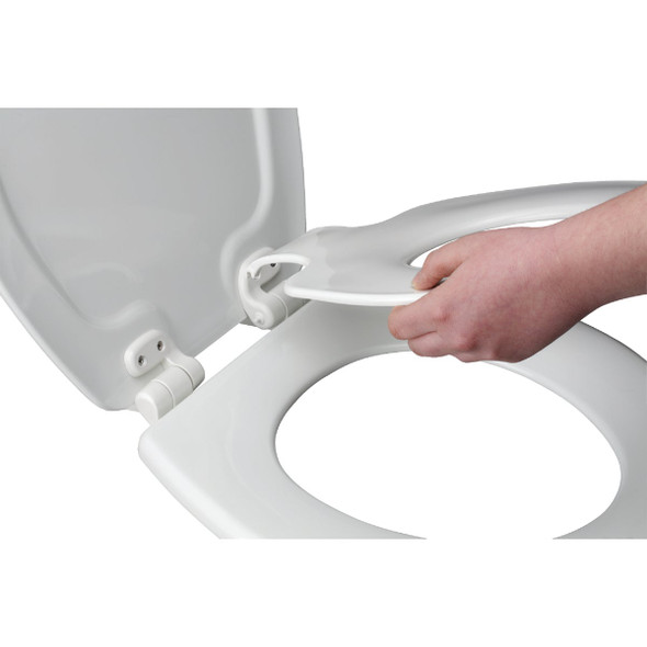 Bemis Mayfair NextStep2 Round Closed WhisperClose White Enameled Wood Toilet Seat Bemis Mayfair NextStep2 Round Closed WhisperClose White Enameled Wood Toilet Seat