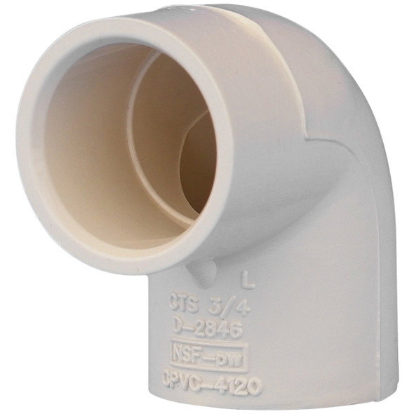 Charlotte Pipe 3/4 In. Slip x Slip 90 Deg. CPVC Elbow (1/4 Bend) Charlotte Pipe 3/4 In. Slip x Slip 90 Deg. CPVC Elbow (1/4 Bend)