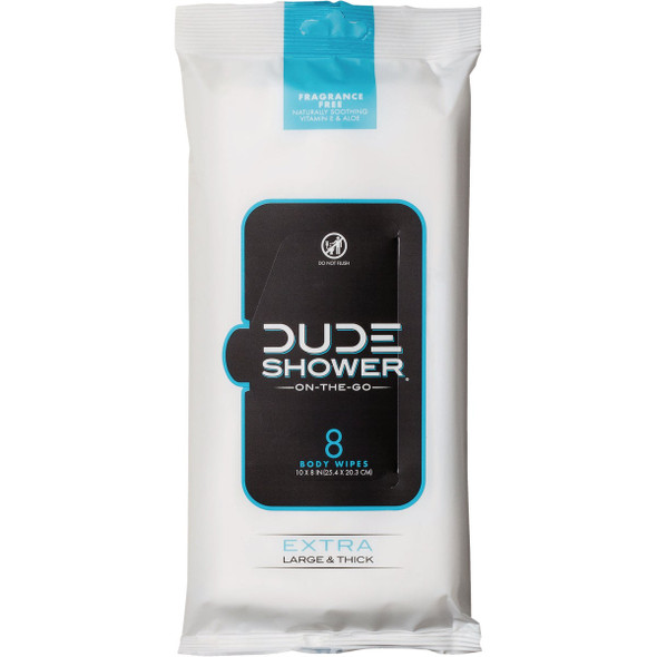 Dude Shower On-The-Go Wipes (8-Count) QDS-FP-08