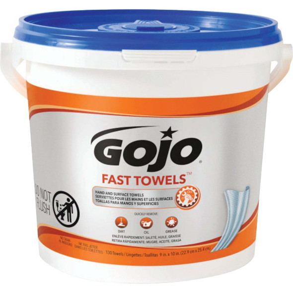 GOJO Fresh Citrus Pop-up Dispenser Fast Hand Cleaner Wipes, (130 Ct.) 6298-04