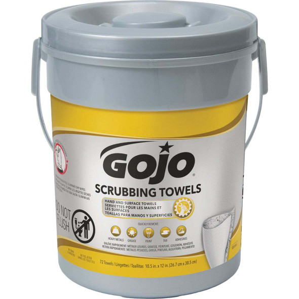 GOJO Fresh Citrus Pop-up Dispenser Scrubbing Hand Cleaner Wipes (72 Ct.) 6396-06