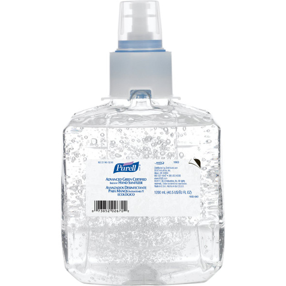 Purell LTX Advanced Hand Sanitizer Green Certified Gel 1200mL Refill 1903-02