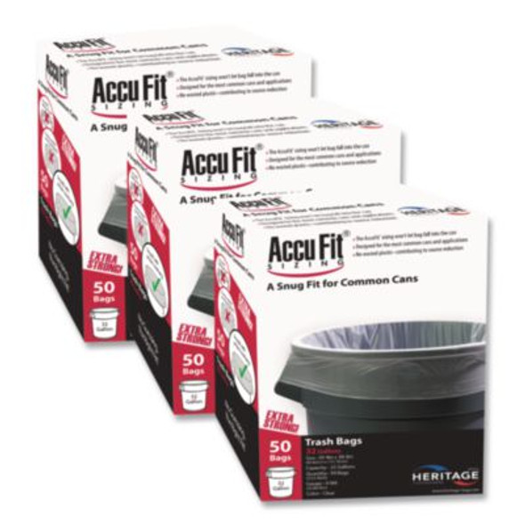 AccuFit® LINER,55 GAL,0.9MIL,CLR H8053TC RC1