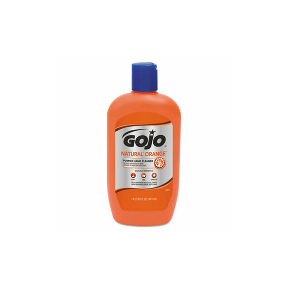 GOJO® NATURAL ORANGE Pumice Hand Cleaner, Citrus Scent, 14 oz 0957-12