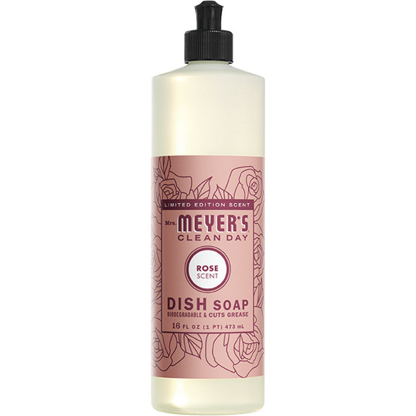 Mrs. Meyer's Clean Day 16 Oz. Rose Liquid Dish Soap 11398