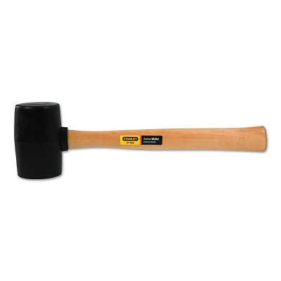 Rubber Mallet, 18 oz, 13-1/2 in, Hardwood Handle