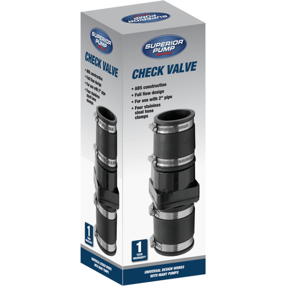Superior Pump 2 In. Rubber Boot Check Valve 99529 453098