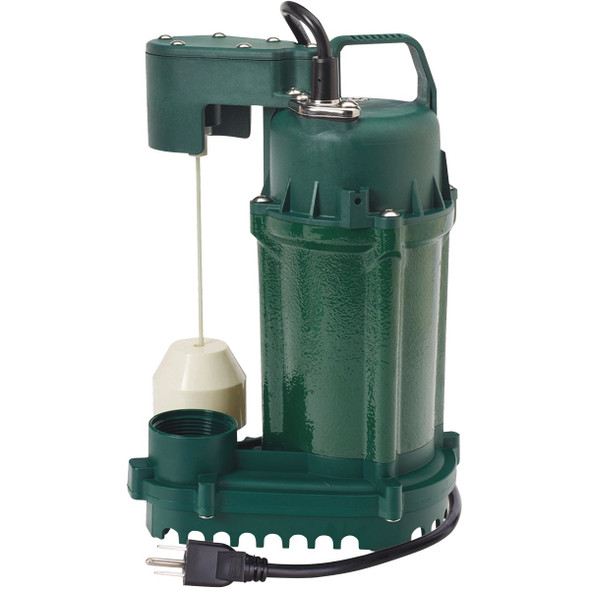 Zoeller 1/2 HP 115V Cast Iron Submersible Sump Pump, 60 GPM 1075-0001